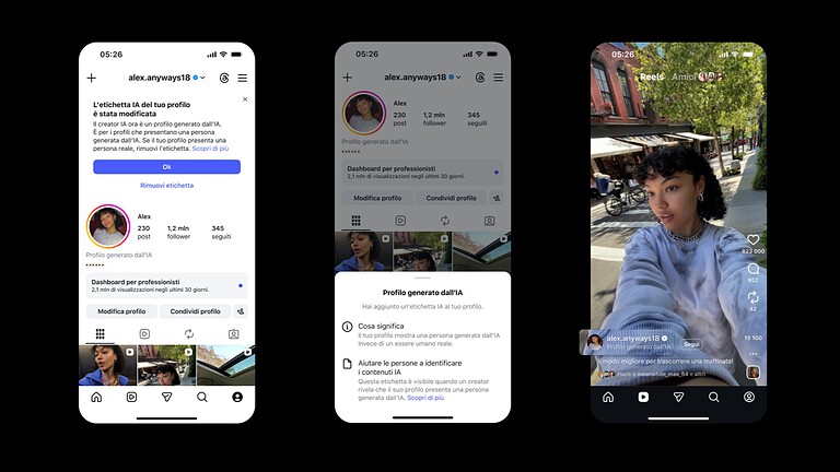 Instagram cambia le etichette AI e limita i profili non dichiarati