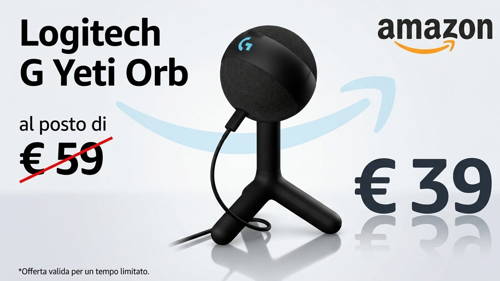 Logitech G Yeti Orb a 39,99€ su Amazon: sconto del 33%