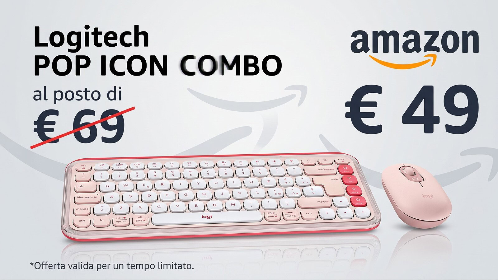 Logitech Pop Icon Combo: tastiera e mouse a 49,99€ su Amazon