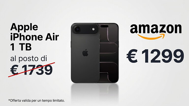 iPhone Air 1 TB al minimo storico su Amazon