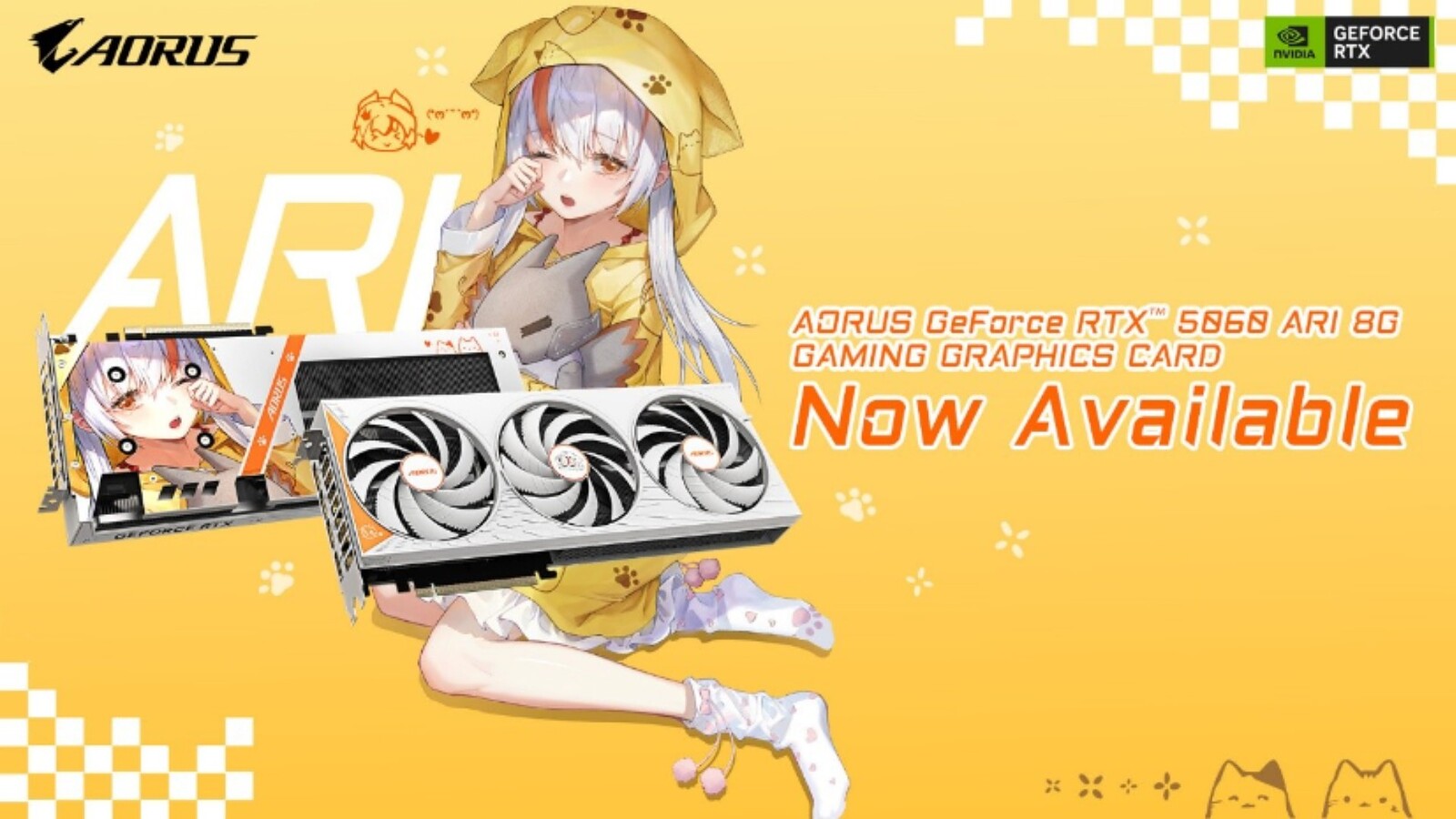 AORUS GeForce RTX 5060 ARI Edition, la GPU anime di GIGABYTE