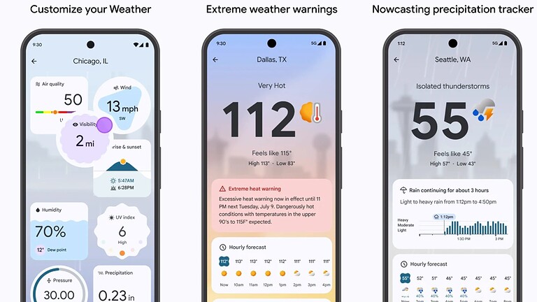 Pixel Weather: nuovo tasto di aggiornamento nel widget meteo
