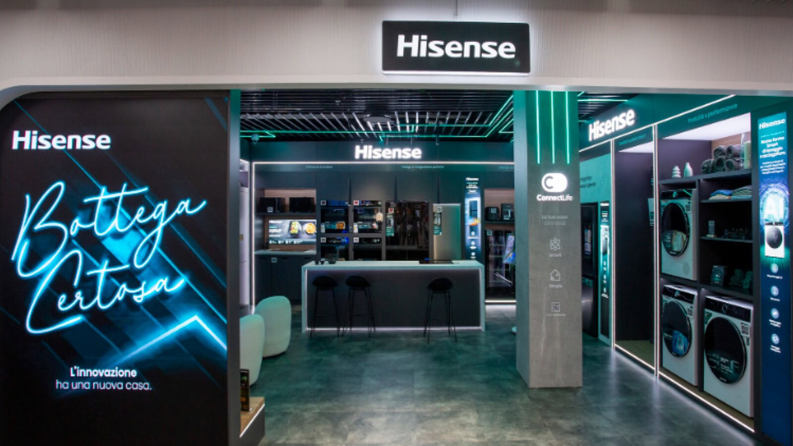 Hisense apre la nuova Bottega al MediaWorld Certosa di Milano