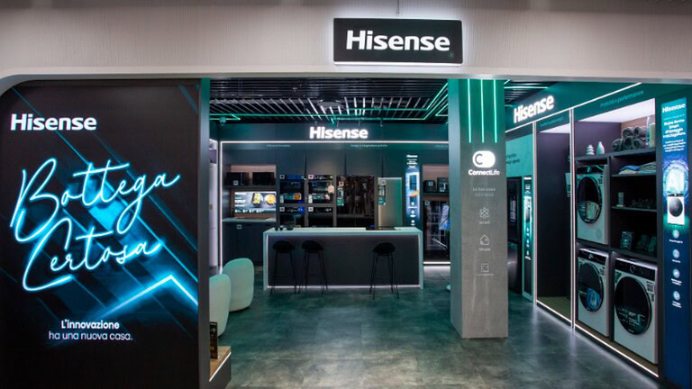 Hisense apre la nuova Bottega al MediaWorld Certosa di Milano