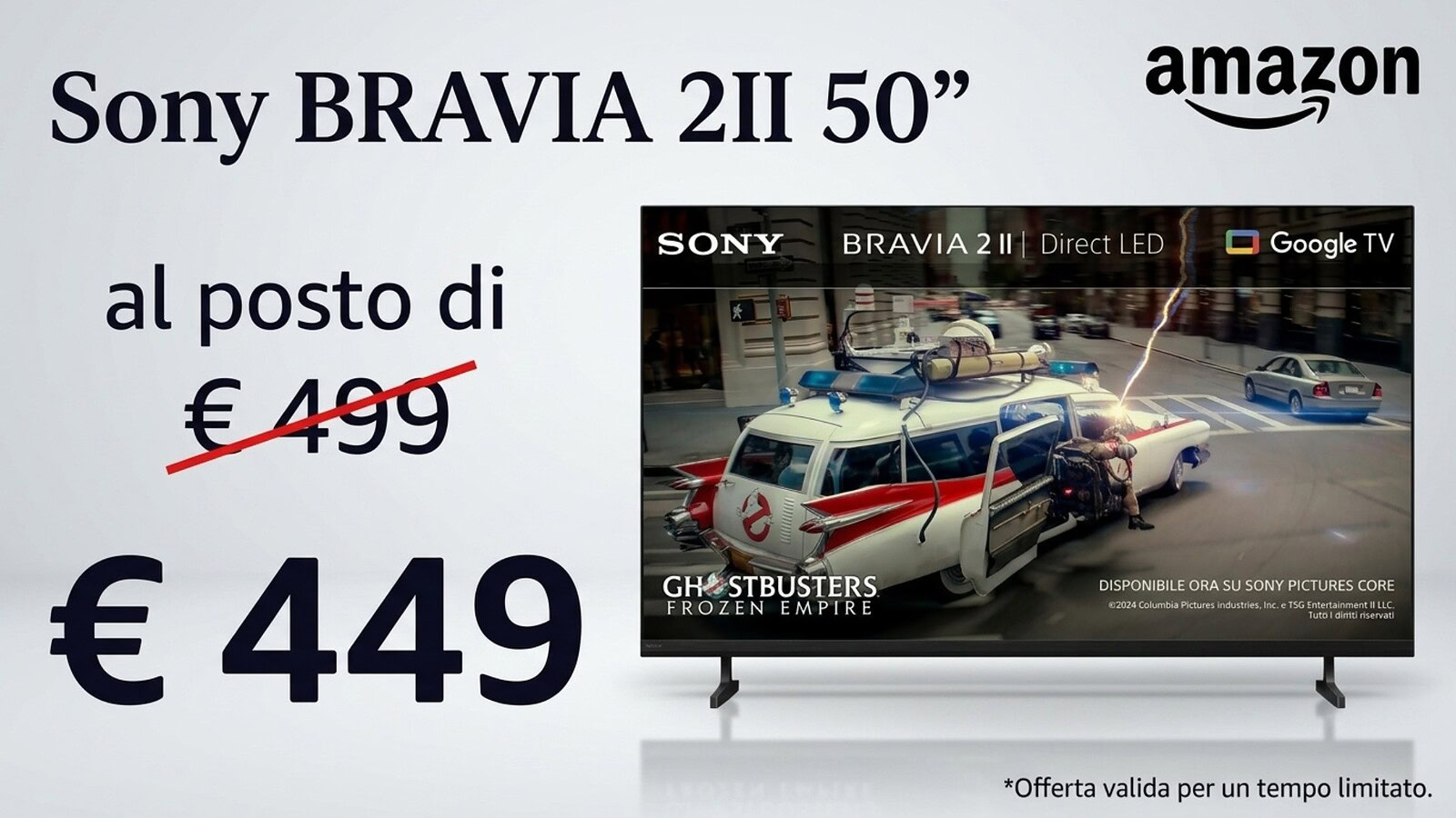 Sony BRAVIA 2 II da 50 pollici a 449€, minimo storico su Amazon