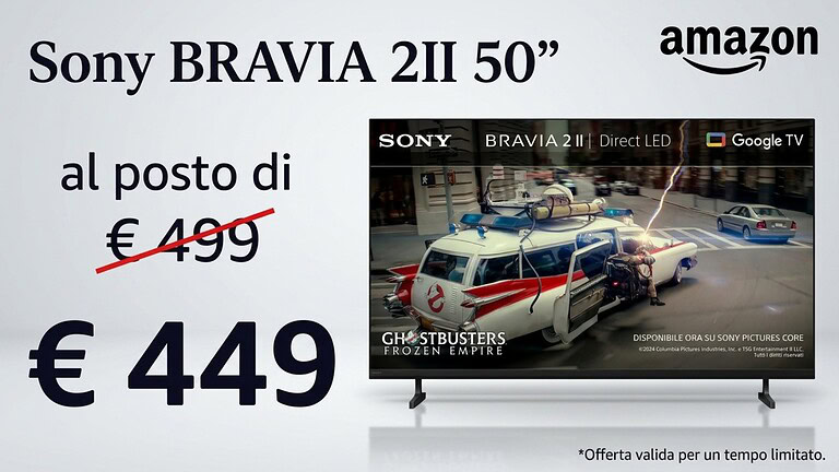 Sony BRAVIA 2 II da 50 pollici a 449€, minimo storico su Amazon