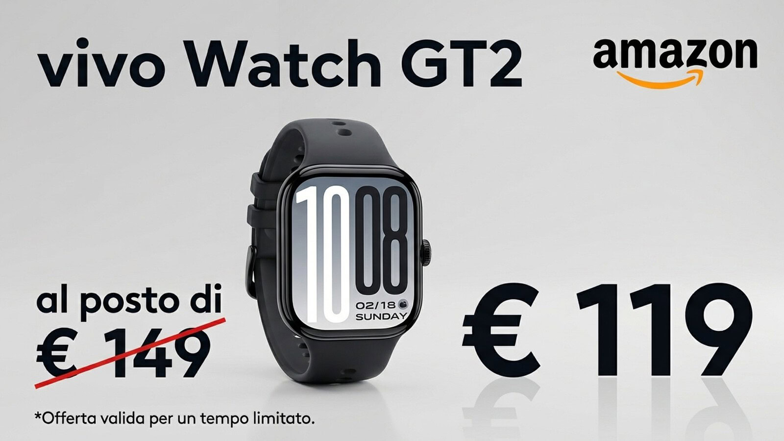 Vivo Watch GT2 a 119 euro: 25 giorni di autonomia e padel