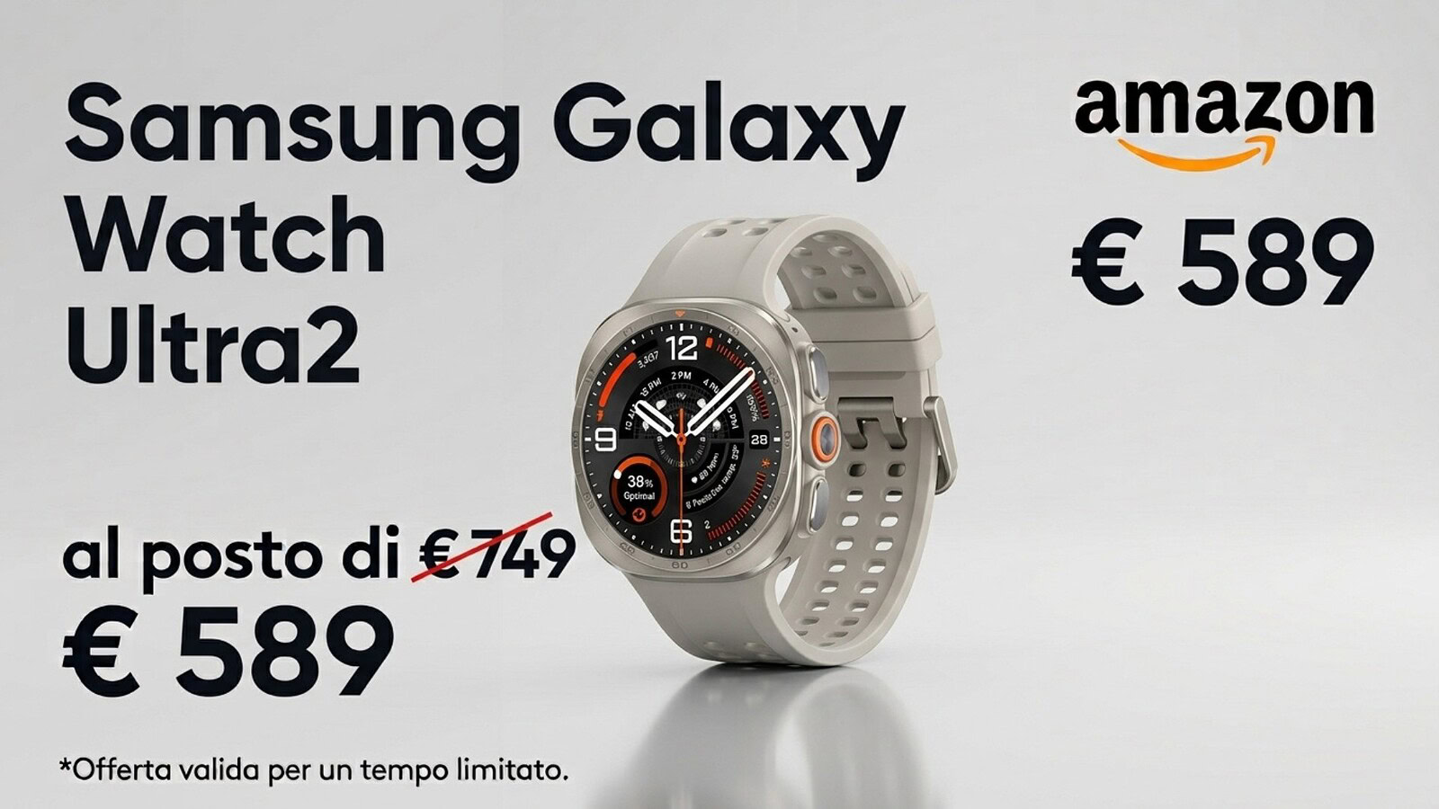 Samsung Galaxy Watch Ultra2 al minimo storico: 589 euro su Amazon