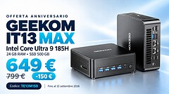 GEEKOM IT13 MAX con Ultra 9: a 649€, sconto Anniversario