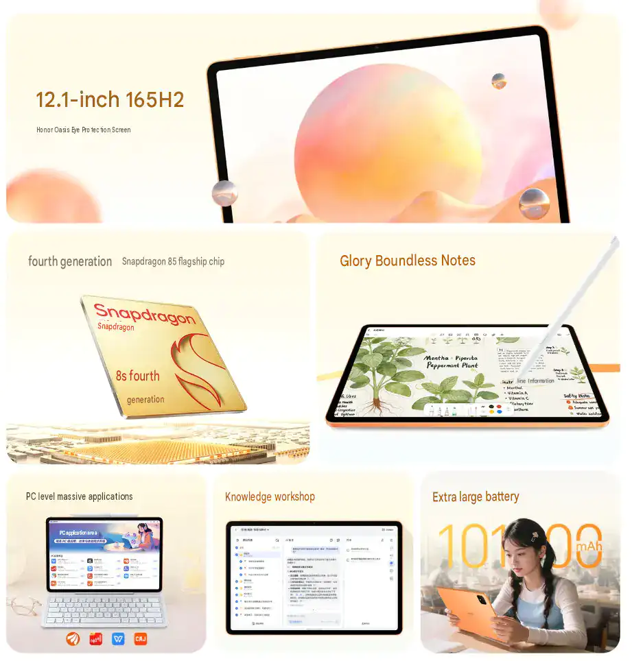 HONOR MagicPad 4 in Cina: LCD a 165 Hz e batteria da 10.100 mAh