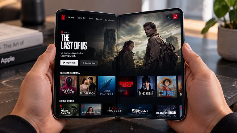 Netflix si adatta a iPhone Duo con l'app ridisegnata per due schermi