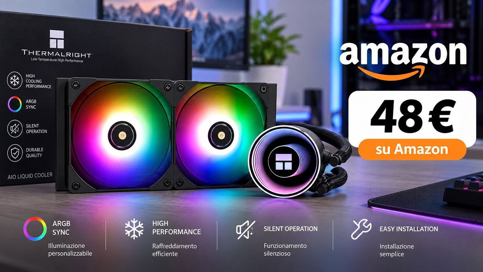 Thermalright AIO 240 mm in offerta a 48,36 euro su Amazon