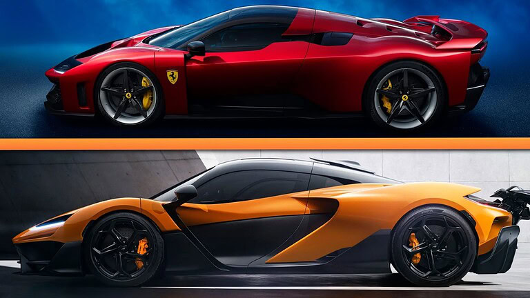 McLaren W1 vs Ferrari F80: sfida tra hypercar ibride estreme