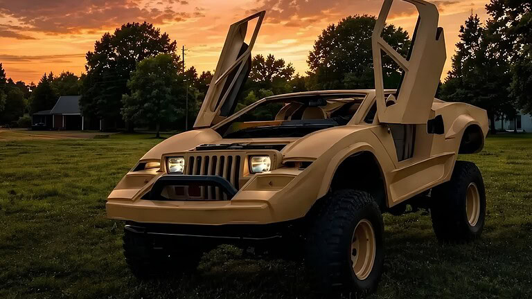 Jeeporghini: la Countach nata sul telaio di un Jeep Wrangler