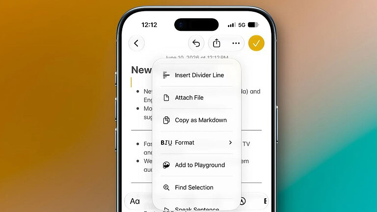 Apple Notes in iOS 27: arrivano i link alle sezioni