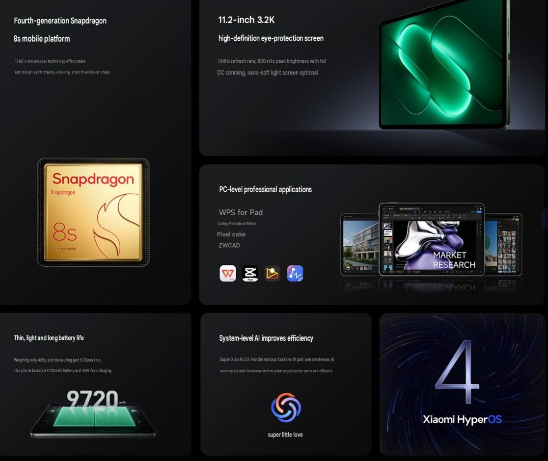 Xiaomi Pad 9 Pro - dettaglio Xiaomi Pad 9 Pro - dettaglio