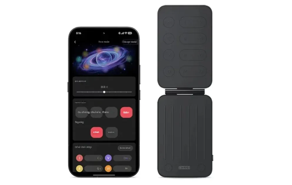Xiaomi 18 Pro diventa una chitarra con l'accessorio Pocket Guitar