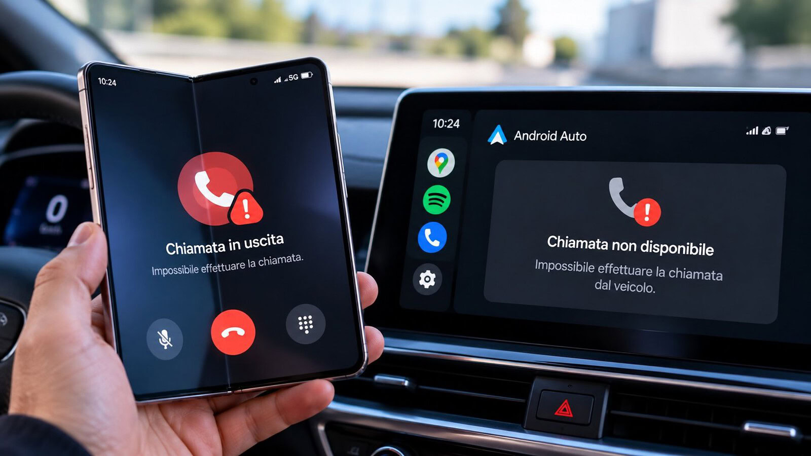 Android Auto, un bug blocca le chiamate sui pieghevoli da chiusi