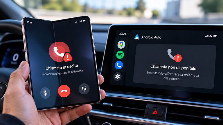 Android Auto, un bug blocca le chiamate sui pieghevoli da chiusi