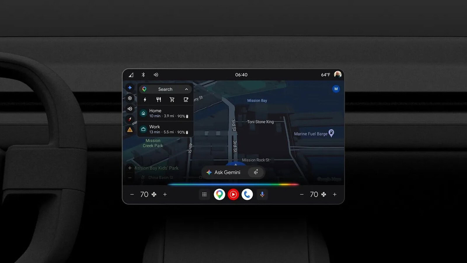 Android Automotive e Google Built-in