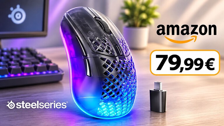 SteelSeries Aerox 3 Gen 2 al minimo storico su Amazon: 79,99 euro