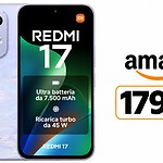 Redmi 17 a 179,9 euro su Amazon: batteria da 7500 mAh e 120Hz