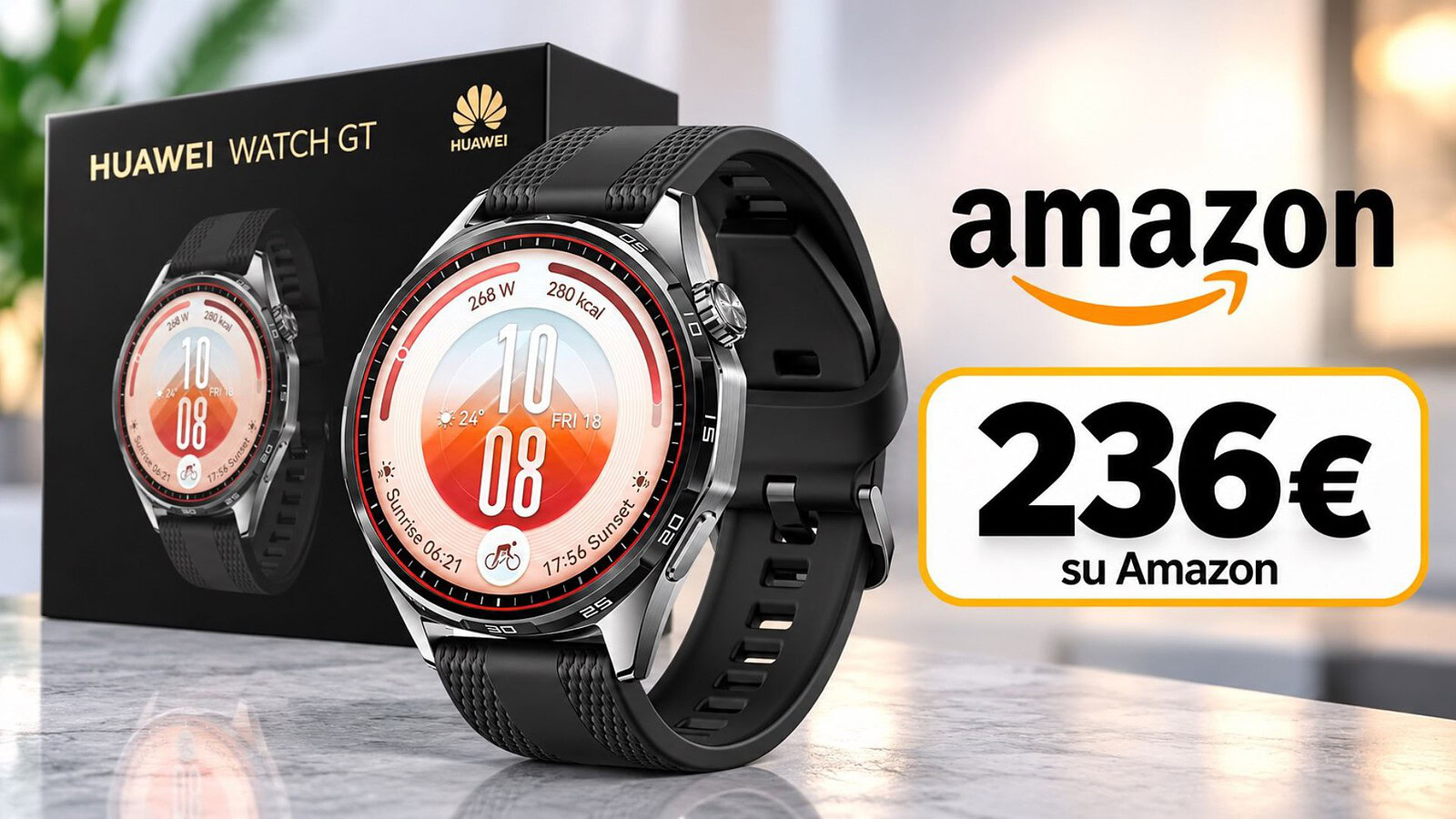 Huawei Watch GT 7 in sconto su Amazon fino al 27%, anche a rate
