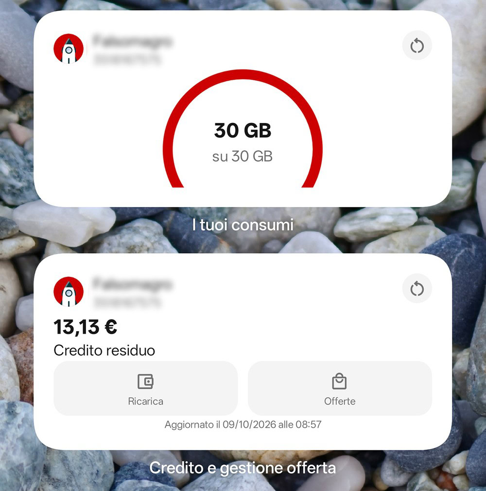 App Iliad, arriva il widget per consumi e credito nella Home