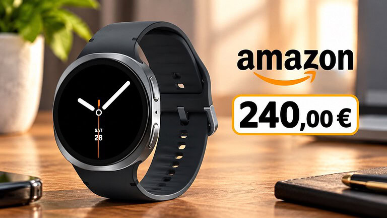 Galaxy Watch8 LTE al minimo storico su Amazon: scende a 240,3€