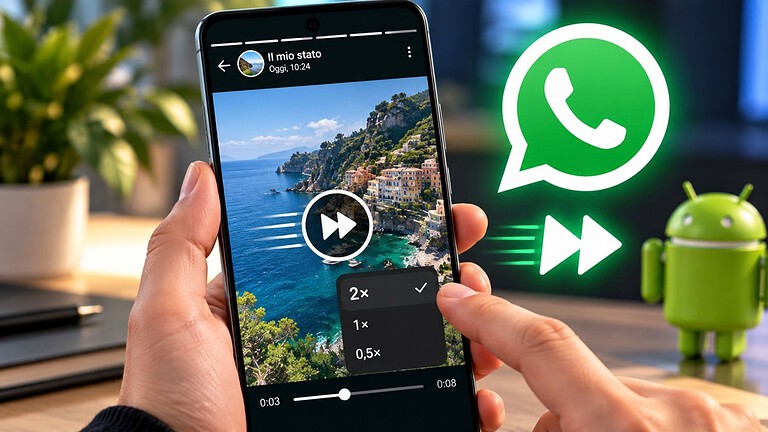 WhatsApp, video degli Stati a velocità doppia anche su Android