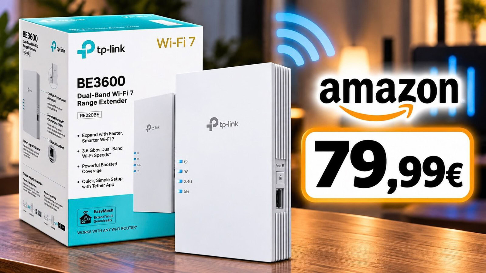 Problemi al Wi-Fi? Il ripetitore WiFi 7 scende sotto gli 80 euro
