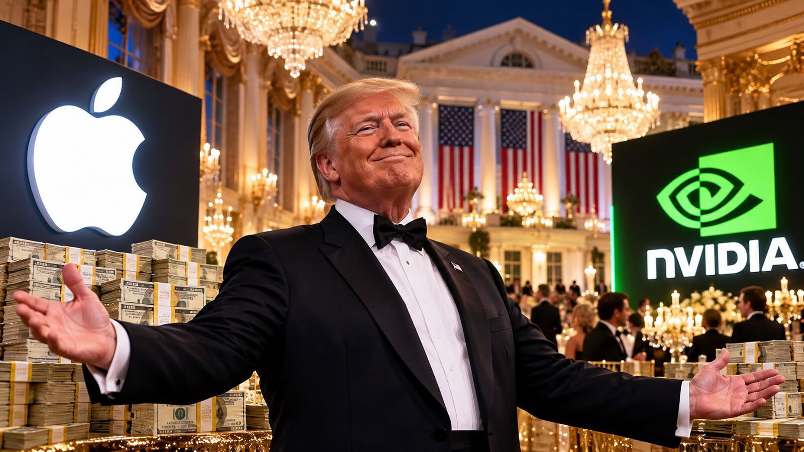 Apple e Nvidia in testa ai donatori della sala da ballo di Trump