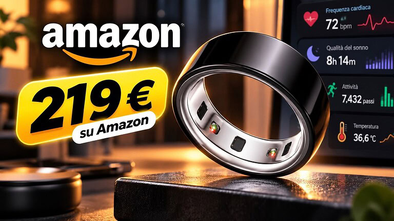 Oura Ring 4 in titanio scende a 219€ su Amazon con sconto del 17%