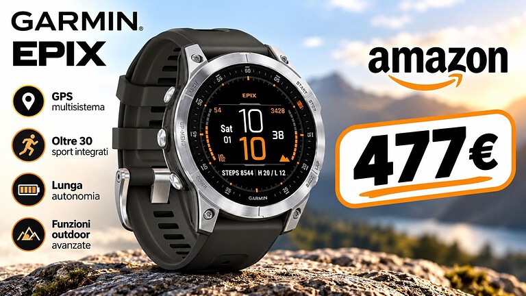 Garmin epix Gen 2 scende a 477€: AMOLED e fino a 16 giorni