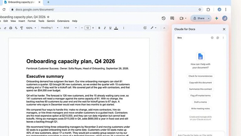 Claude for Google Workspace