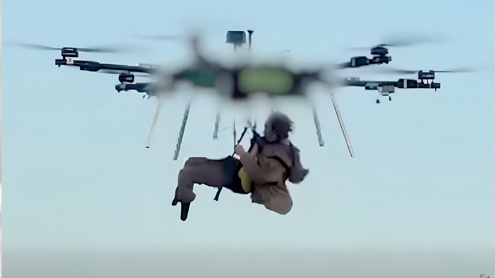 Evacuazione con drone in Ucraina