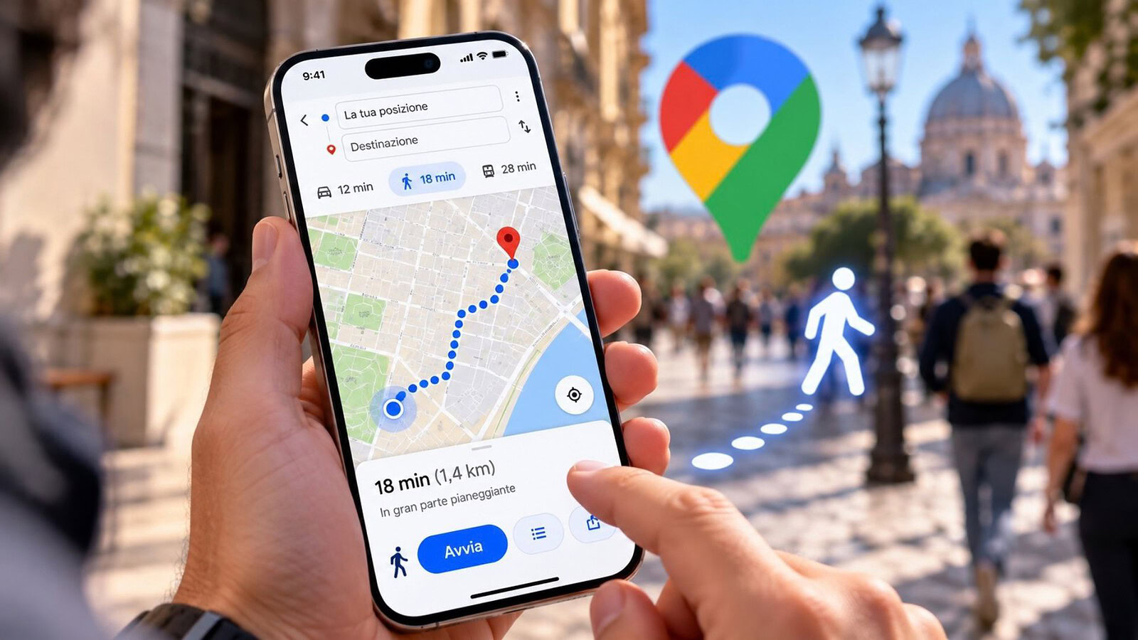 Google Maps conta i chilometri a piedi: le due funzioni da usare