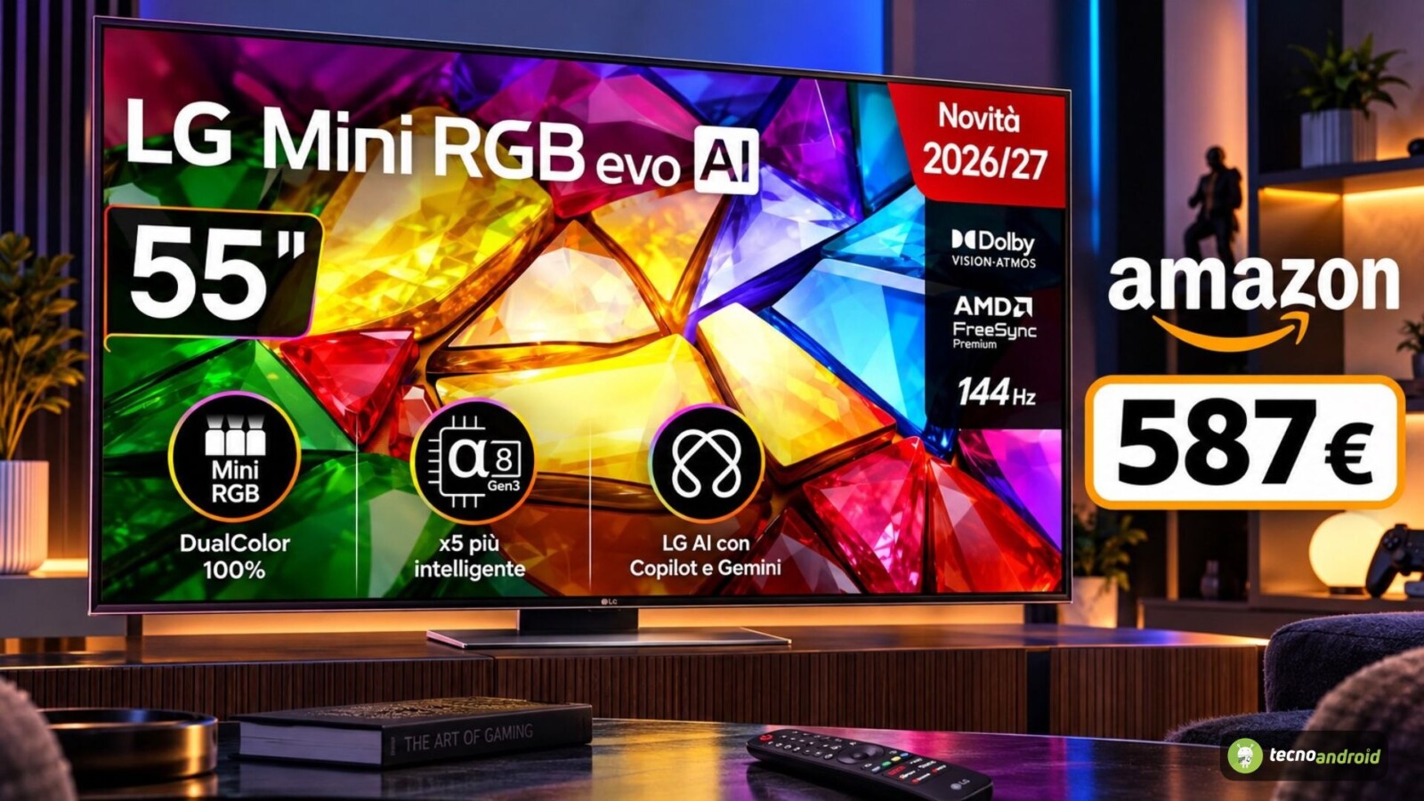 LG Mini RGB 55 pollici al minimo storico: 100% DCI-P3 a 599 euro