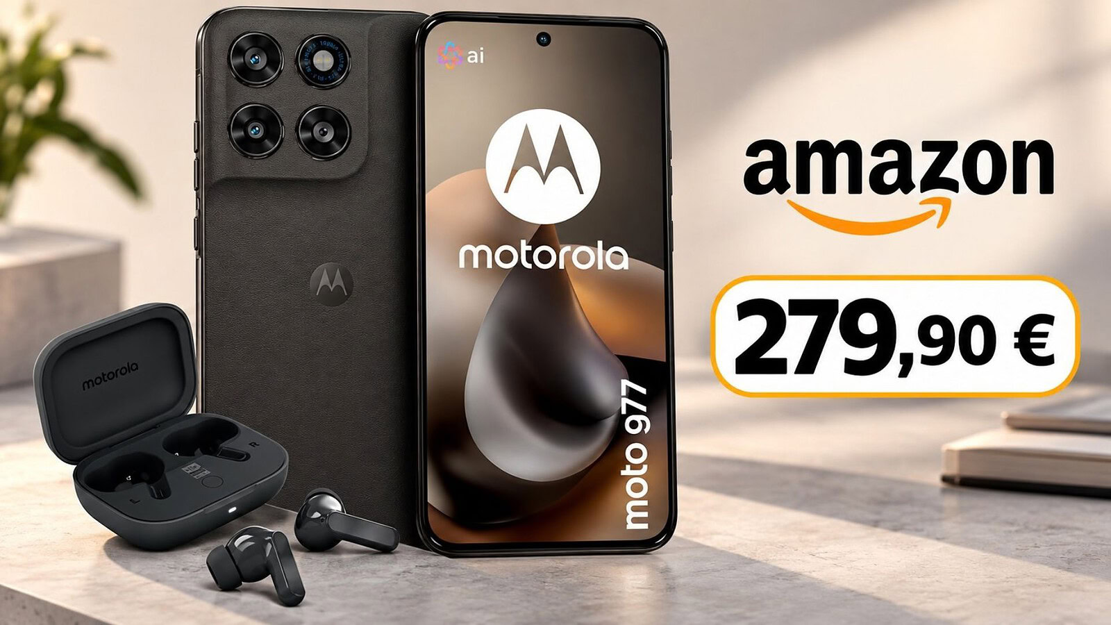 Moto G77 e Moto Buds Bass a 279,90€: bundle al minimo storico
