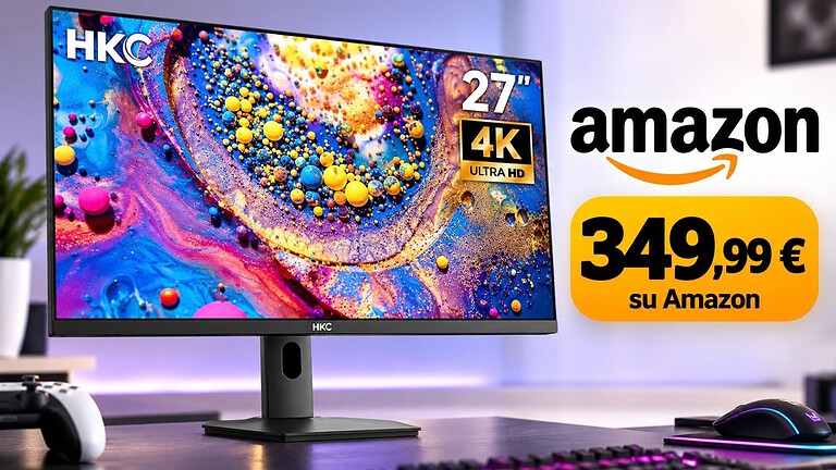 HKC G27M7Pro, il Mini LED dual mode scende a 349,99€ su Amazon