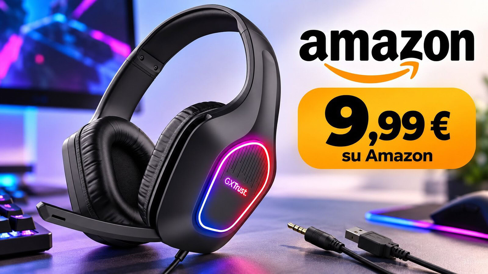 GXTrust Rayne a 9,99 euro, cuffie gaming al minimo storico