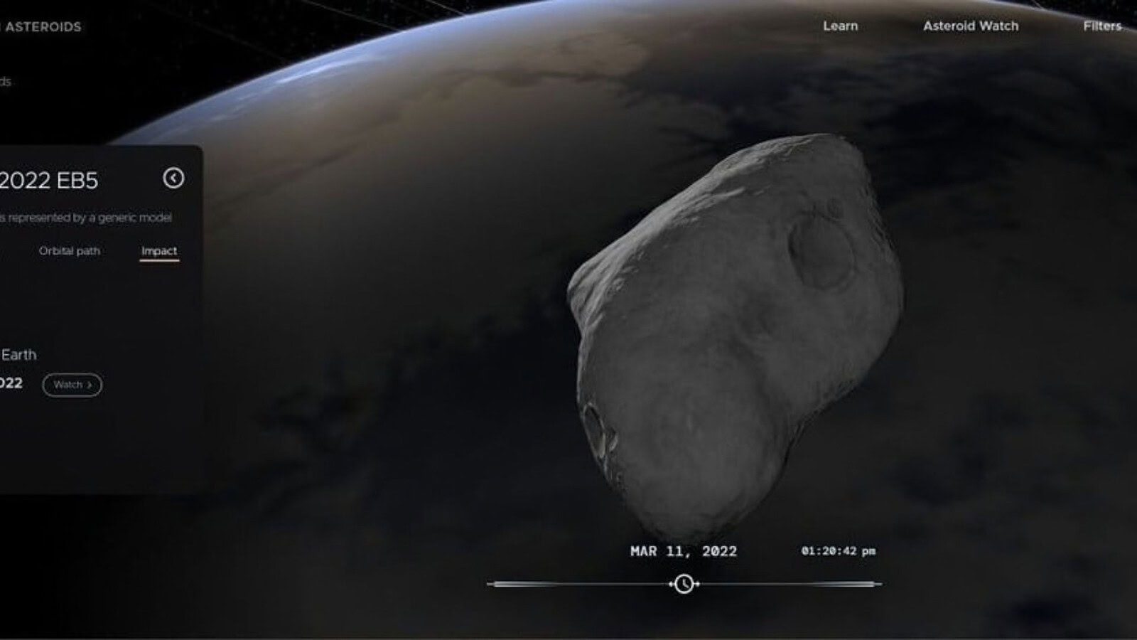 NASA Eyes on Asteroids mostra in 3D i passaggi vicino alla Terra