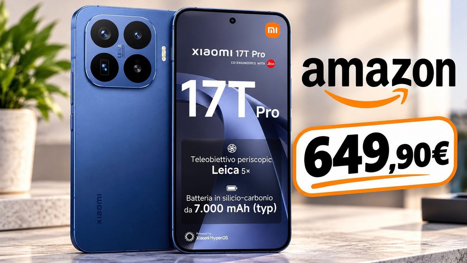 Xiaomi 17T Pro scende a 649 euro su Amazon: nuovo minimo storico