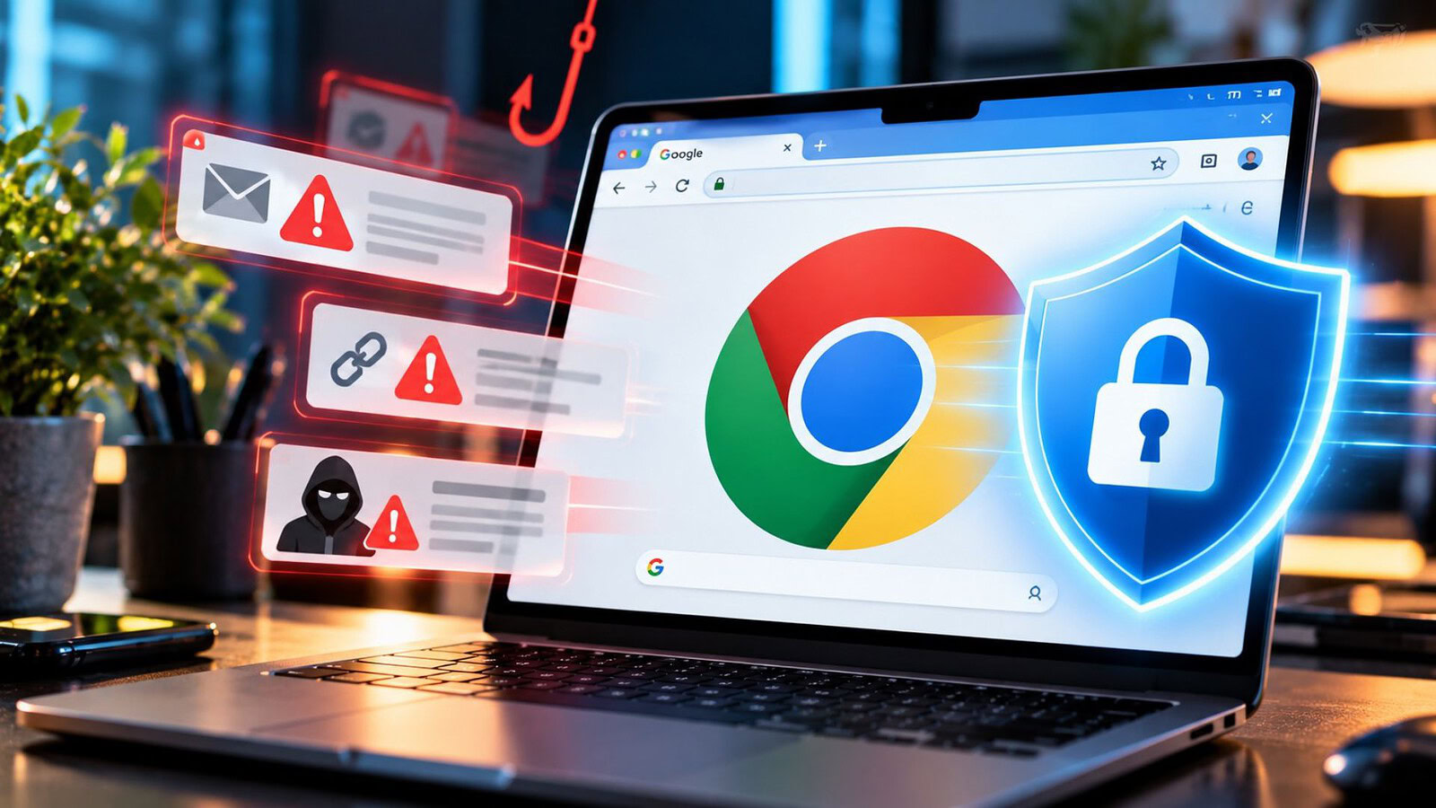 Google Chrome, avvisi su due livelli e Gemini contro le truffe