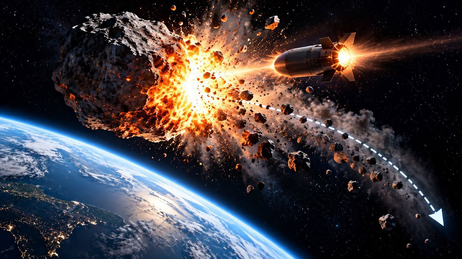 Deviare un asteroide con l'atomica: il vero limite è il tempo