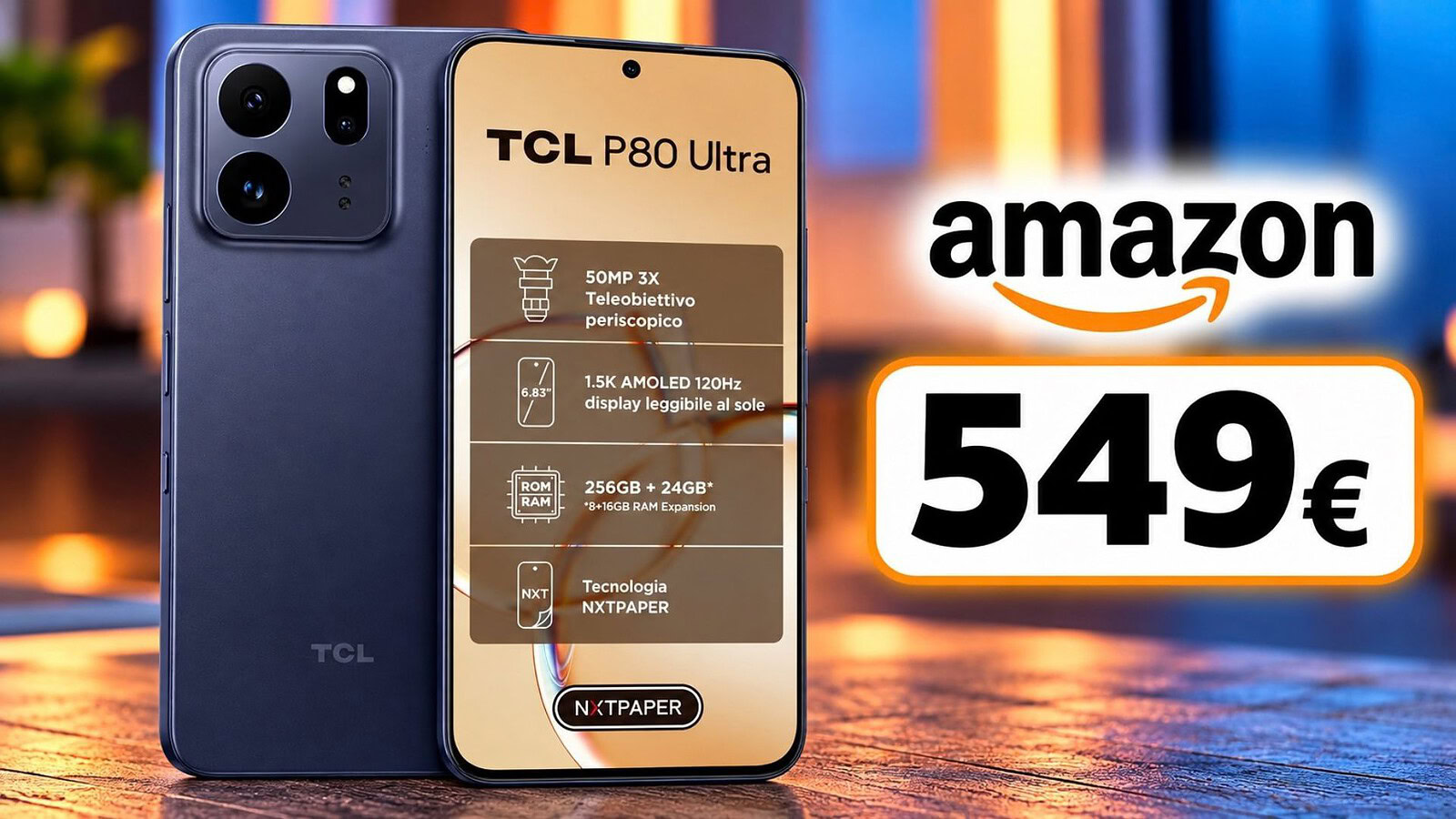 TCL P80 Ultra NXTPAPER: il primo AMOLED che si legge come carta