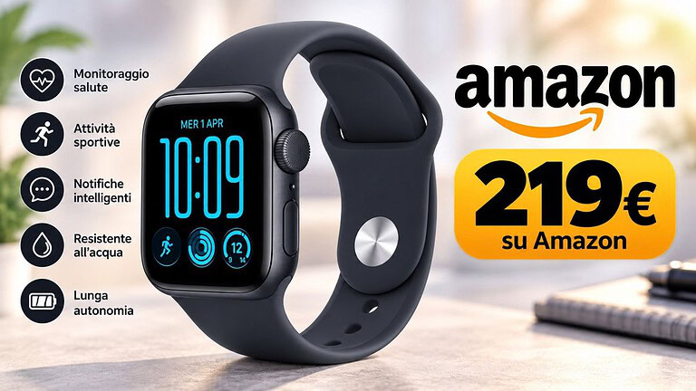 Apple Watch SE 3 scende a 219 euro con le Offerte Prime