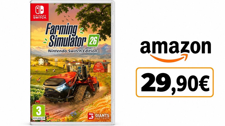 Farming Simulator 26 su Switch scende a 29,90 €: minimo storico su Amazon
