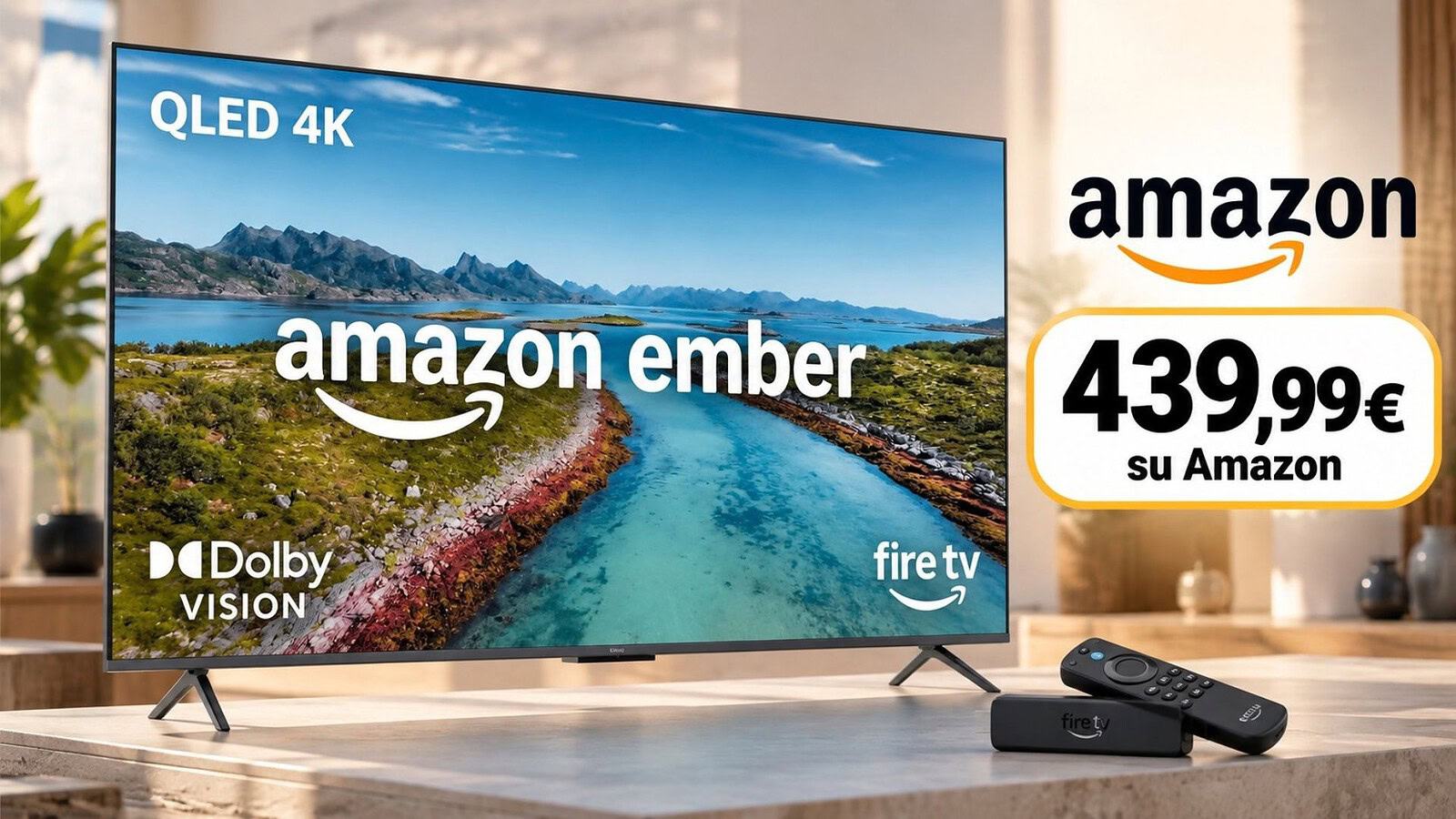 Amazon Ember al minimo storico: TV Fire TV scontate fino al 49%
