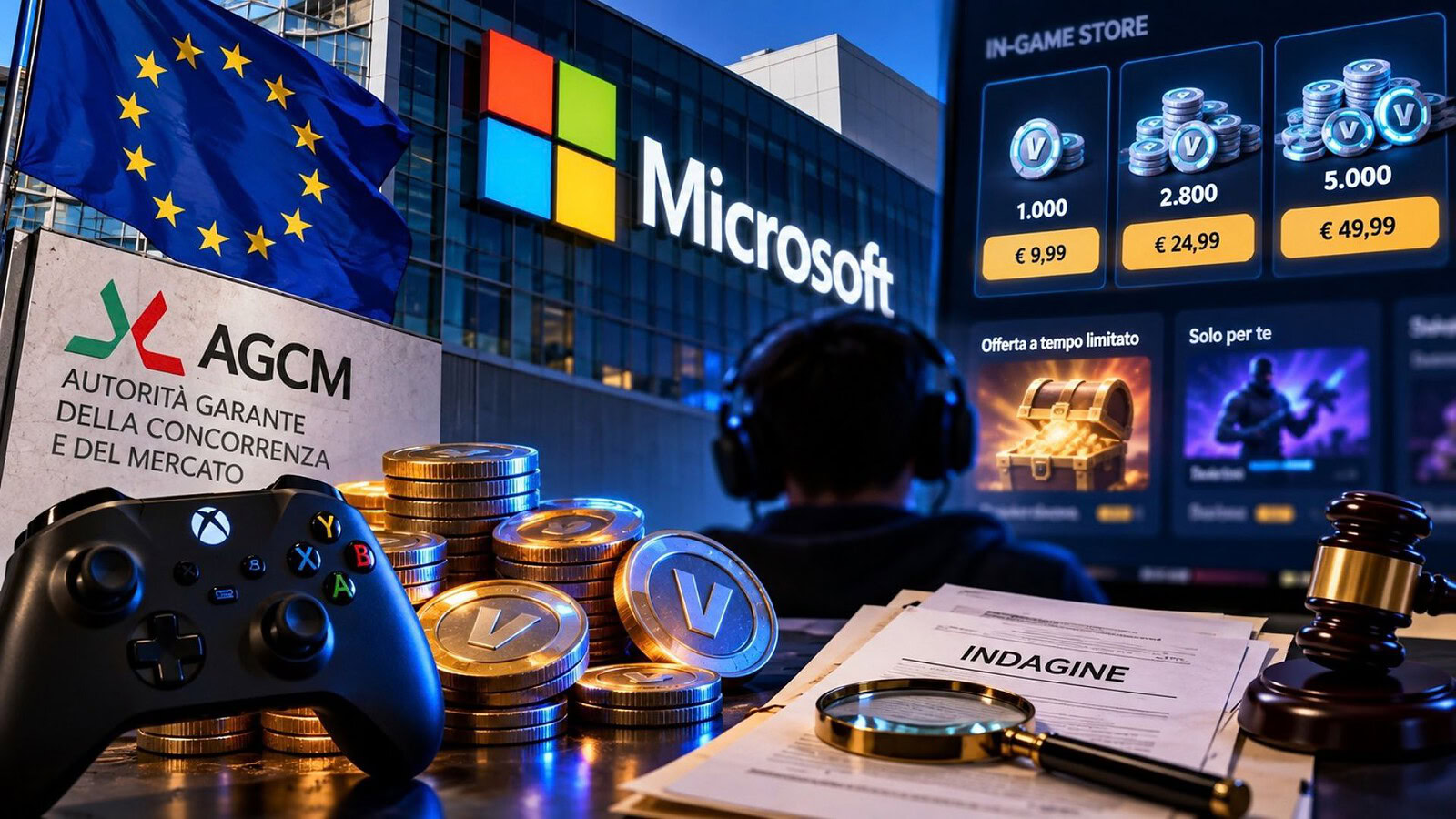 Valute virtuali nei videogiochi, l'UE indaga anche su Microsoft